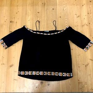 Earthbound Off Shoulder Tribal Pattern Top